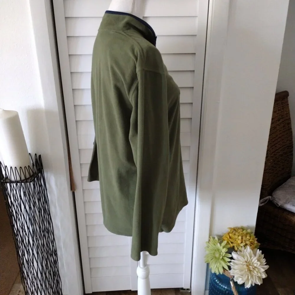 Tommy Hilfiger green‎ 1/4 zip fleece pullover long sleeve boys Sz XL
